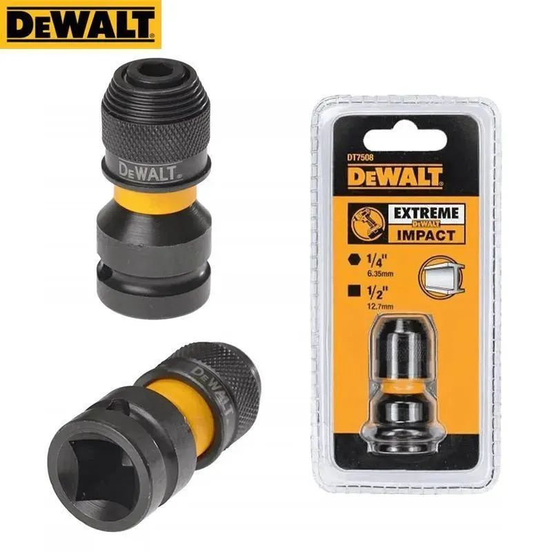 Адаптер переходник DeWalt DT7508 с квадрата 1/2 на 1/4 HEX, 91900160