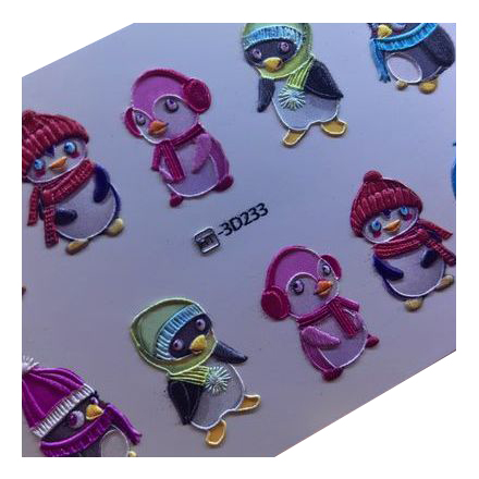 3D-слайдер Anna Tkacheva HT №233 Новый год. Пингвины