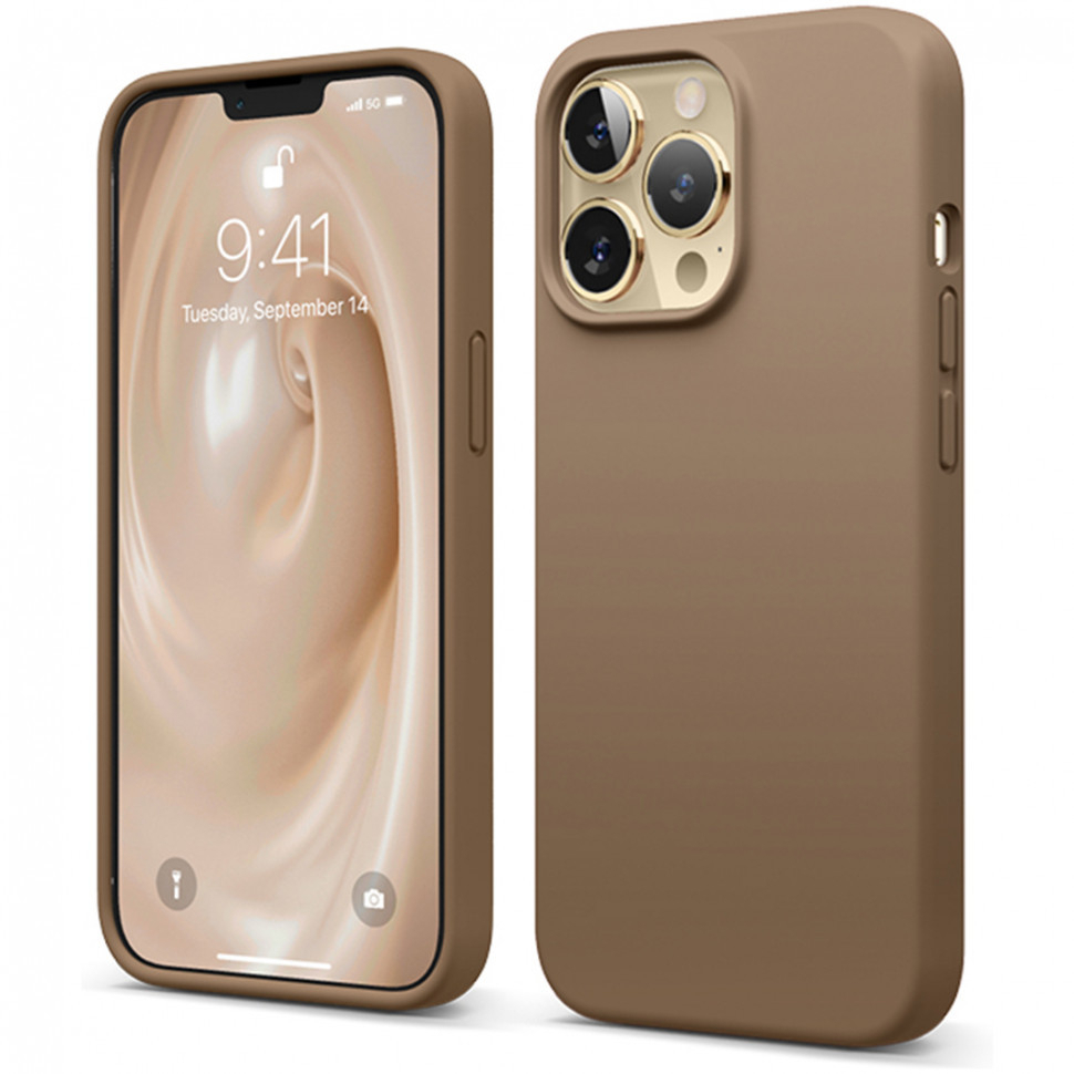 

Чехол elago soft silicone (liquid) для iphone 13 pro, коричневый (es13sc61pro-br), Soft silicone (Liquid)