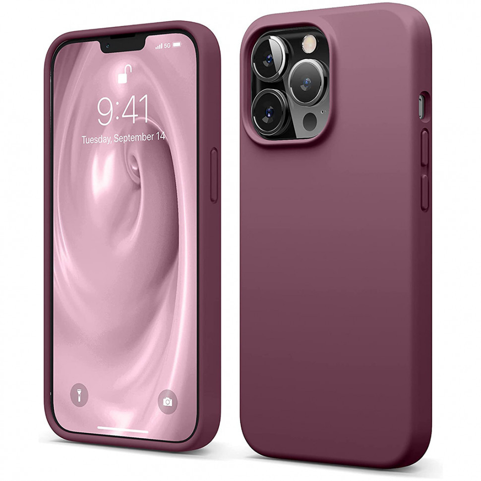 Чехол elago soft silicone (liquid) для iphone 13 pro, бургунди (es13sc61pro-bgd)