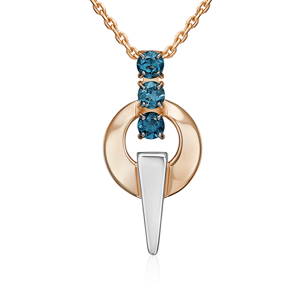 

Подвеска из золота PLATINA jewelry 03-3575-01-201-1111, топаз, 03-3575-01-201-1111