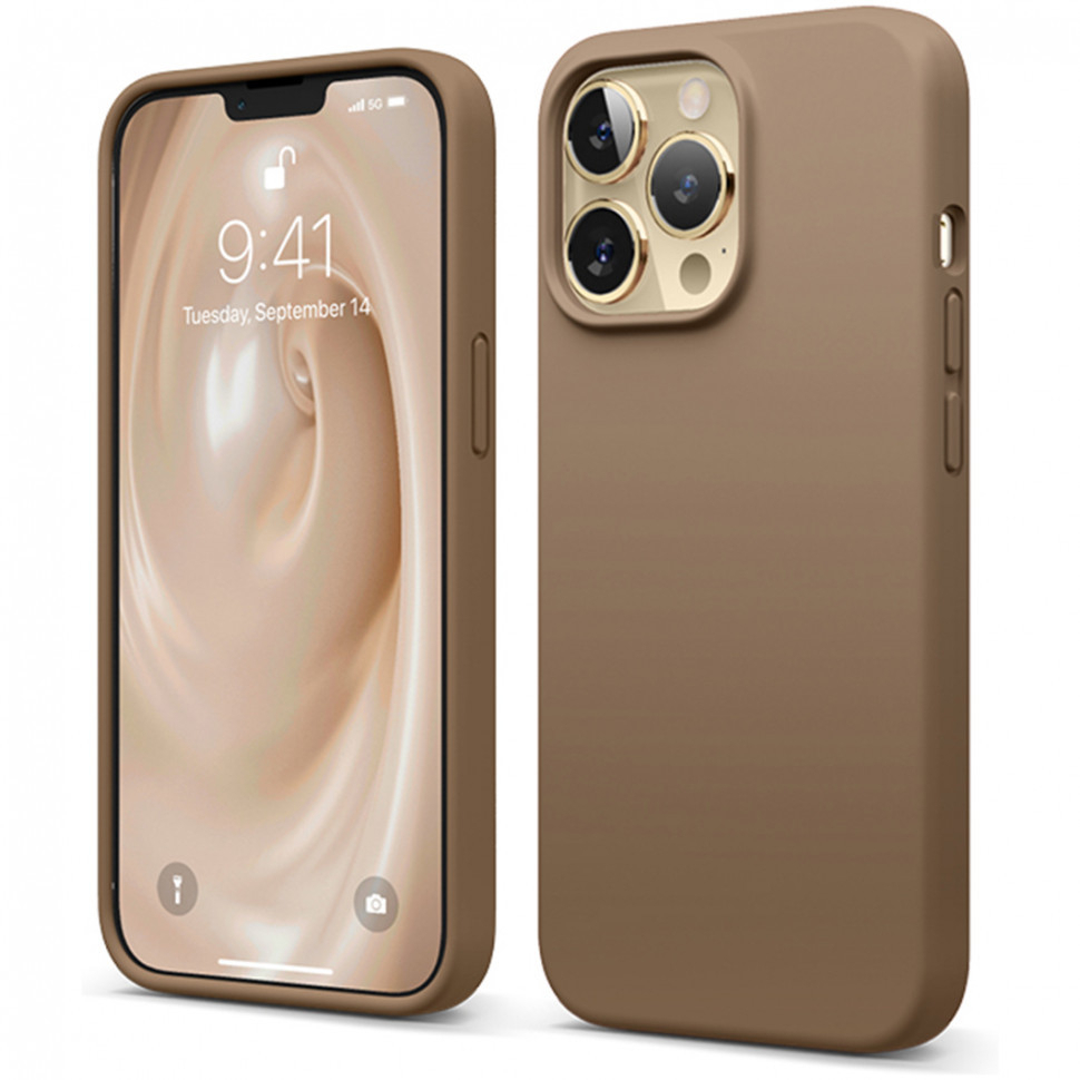 Чехол elago soft silicone (liquid) для iphone 13 pro max, коричневый (es13sc67-br)