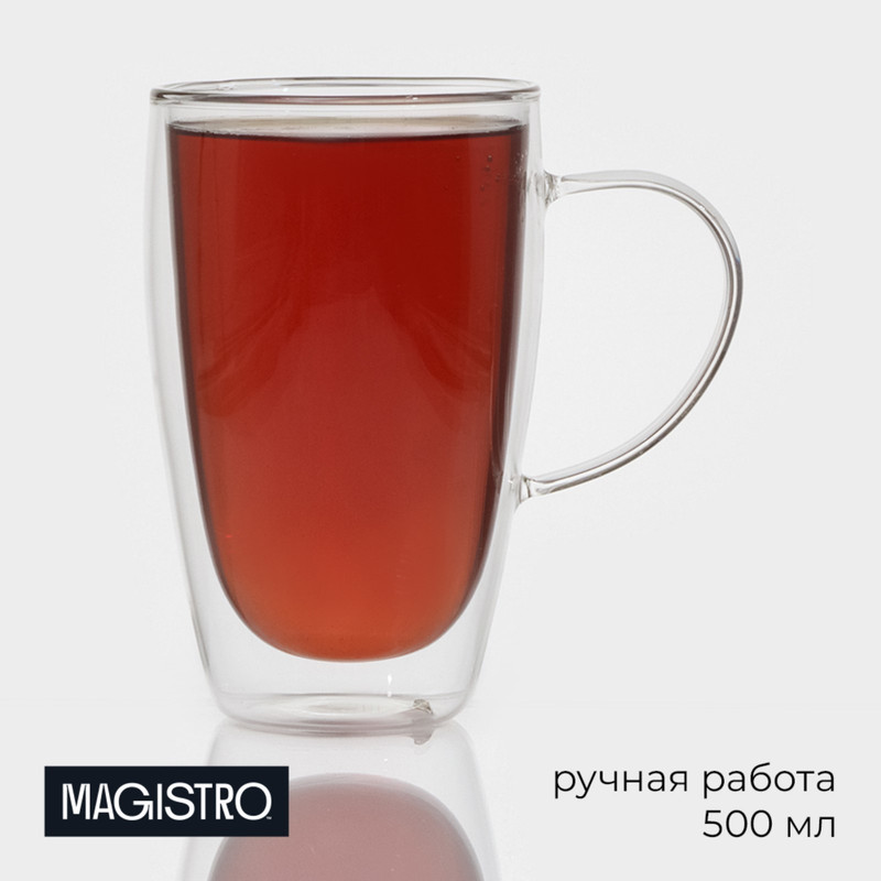 

Кружка с двойными стенками Magistro «Дуо», 500 мл, 14,5x9x15,5 см
