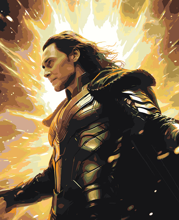 

Картина по номерам Цветное Марвел Marvel Бог обмана Локи 7