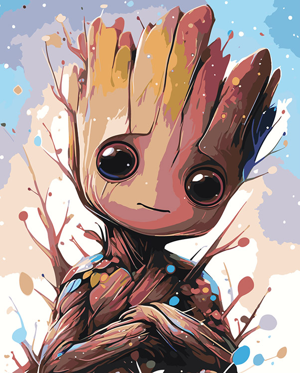 

Картина по номерам Цветное Марвел Marvel Малыш Грут