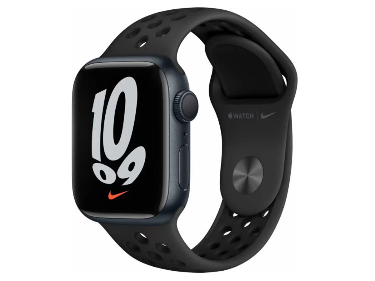 фото Смарт-часы apple watch nike series 7 41mm aluminium case, gps, midnight, темная ночь (cпор