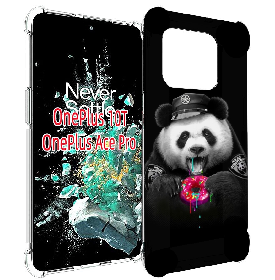 

Чехол MyPads Панда-с-пончиком для OnePlus 10T, Прозрачный, Tocco