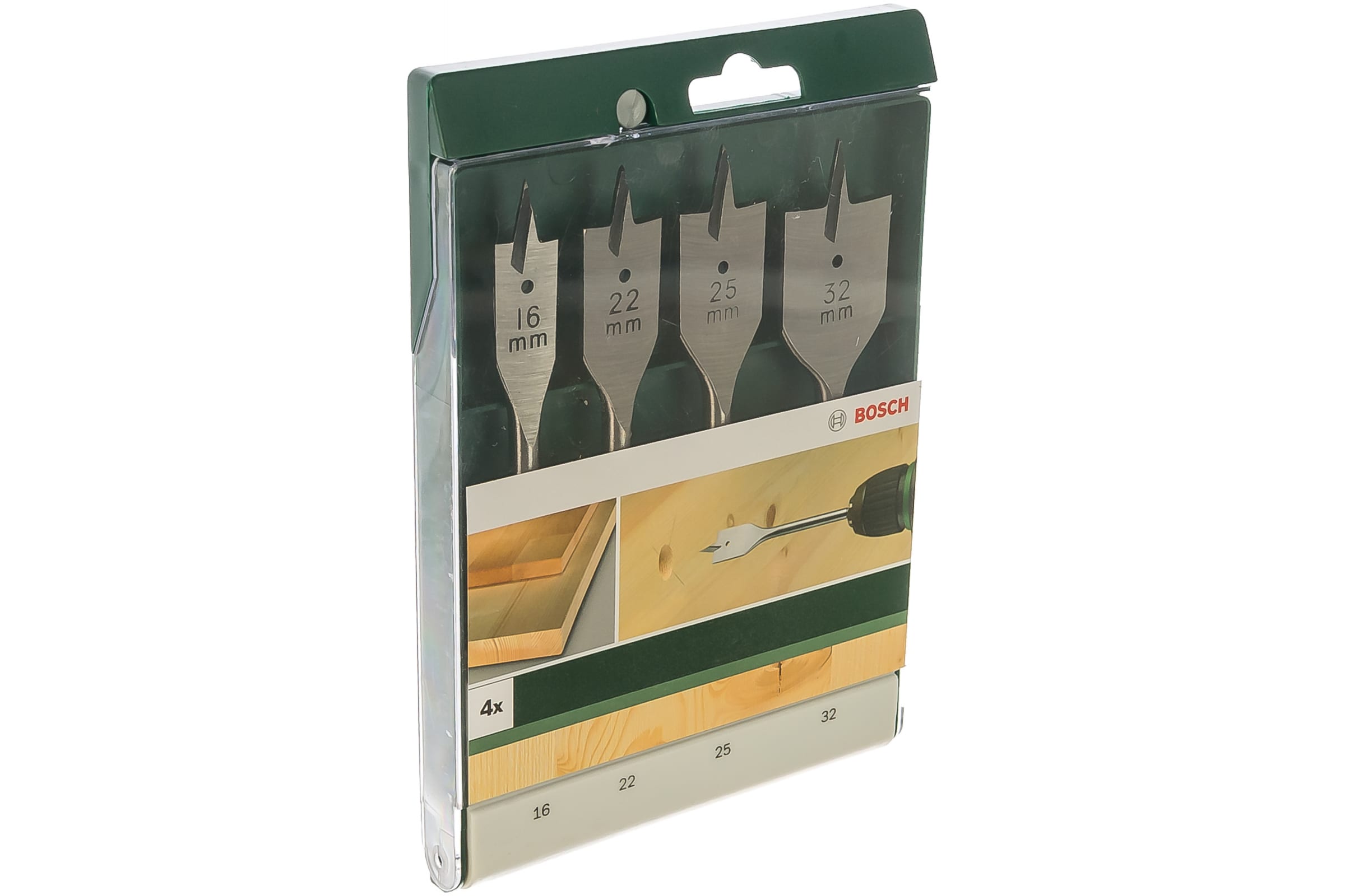 

Bosch 4 ПЕРЬЕВЫХ СВЕРЛА 16/22/25/32 ММ DIY 2609255275