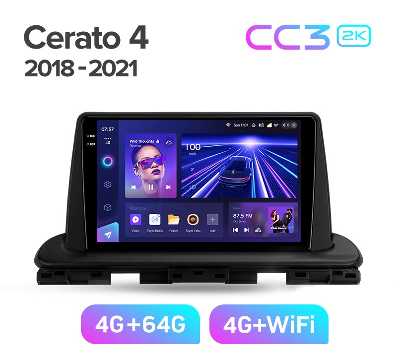 Магнитола TEYES KIA CERATO 4 2018г CC3 2K 464ГБ 3689000₽
