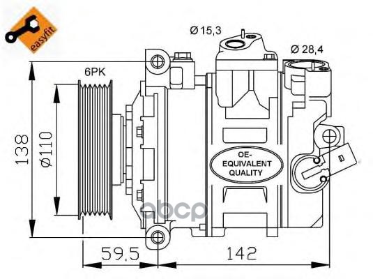 

32146 компрессор кондиционера Audi A3, VW Golf/Touran 1.4-3.2 03>