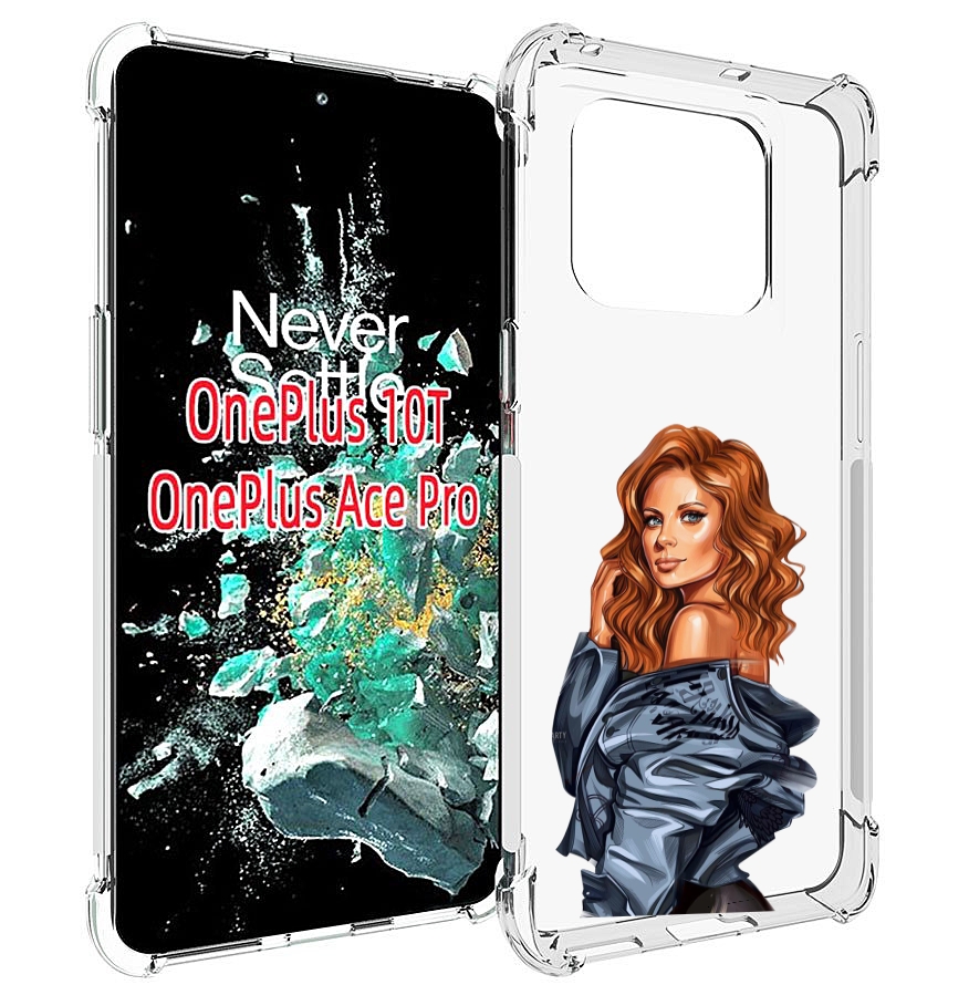 

Чехол MyPads Рыжая-девушка женский для OnePlus 10T, Прозрачный, Tocco