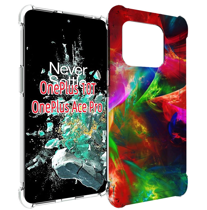 

Чехол MyPads Сияние-красок для OnePlus 10T, Прозрачный, Tocco