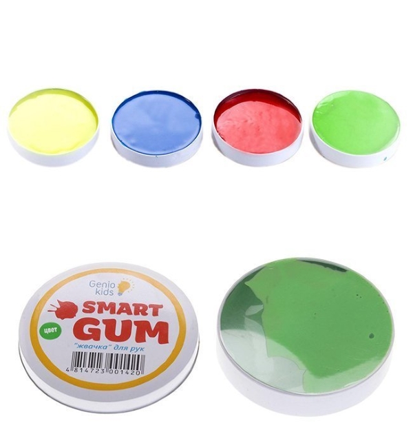

Масса для лепки Genio Kids-Art Smart Gum, в ассорт., Зеленый;красный;черный;синий;желтый