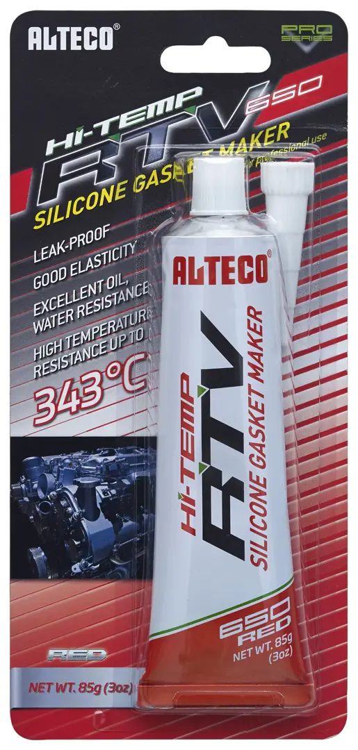 Герметик высокотемпературный Alteco красный 85 г герметик высокотемпературный alteco чёрный 85 г