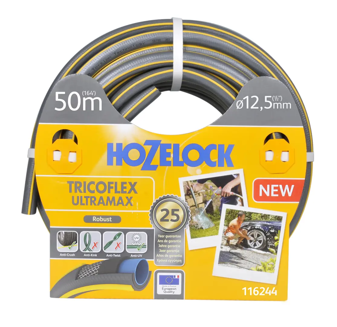 

Шланг для полива Hozelock T/U 12.5 мм 50 м, Серый;желтый