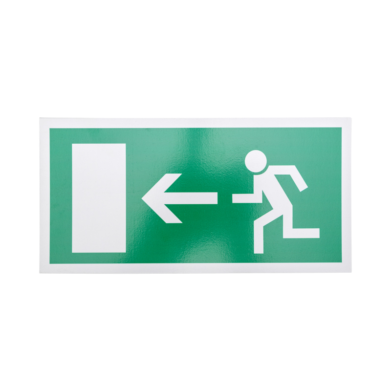 Табличка Rexant ПВХ «Направление к эвакуационному выходу налево» 150х300 мм 56-0026-2 знак безопасности белый свет bl 3015b e04 направление к эвакуационному выходу налево a14582