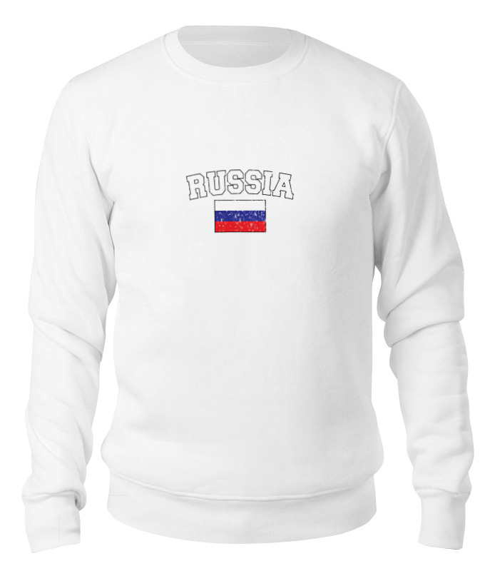 

Свитшот унисекс Printio Флаг - россия белый M, Флаг - россия
