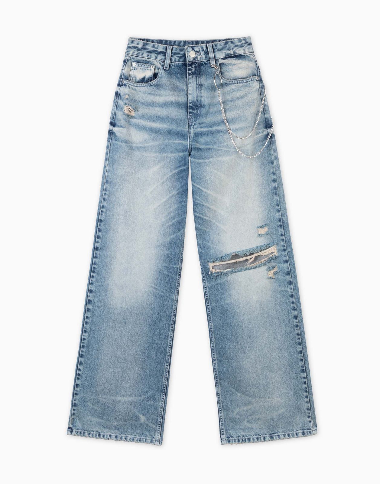 

Джинсы для девочки Gloria Jeans GJN032768 синий /медиум айс овердайт/ 8-10л/140, GJN032768