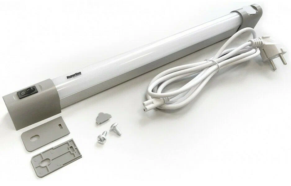 

Hyperline Hyperline TL19-LED-10W-EU Осветительная панель 19 дюймов, Серебристый, Hyperline TL19-LED-10W-EU Осветительная панель 19 дюймов, LED 10W, 110/220V, 19 дюймовое крепление+ магнитное крепление, 485х31х48мм, длина кабеля 2м, евровилка