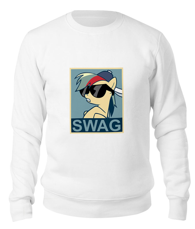

Свитшот унисекс Printio Пони swag белый M, Пони swag