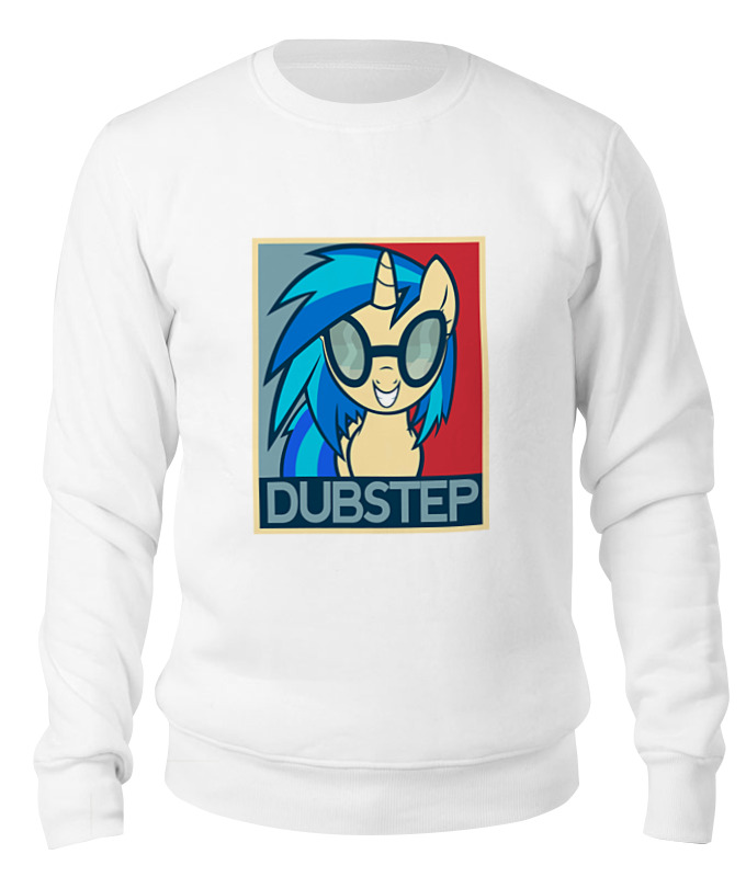 

Свитшот унисекс Printio Пони dubstep белый M, Пони dubstep
