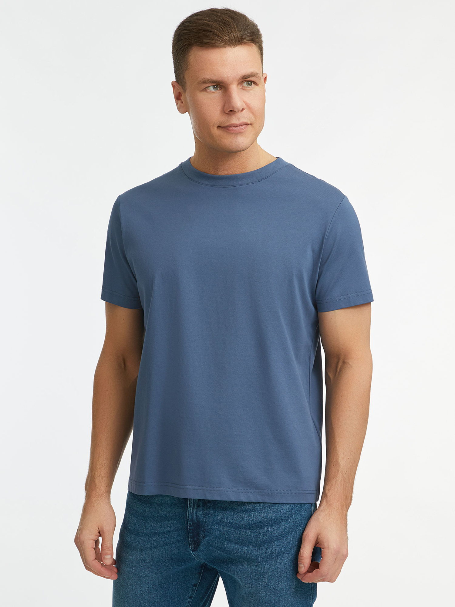 

Футболка мужская oodji 5L641001I-1 синяя XS, Синий, 5L641001I-1