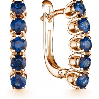 

Серьги из красного золота с сапфиром АЛЬКОР 24600-102, 24600-102