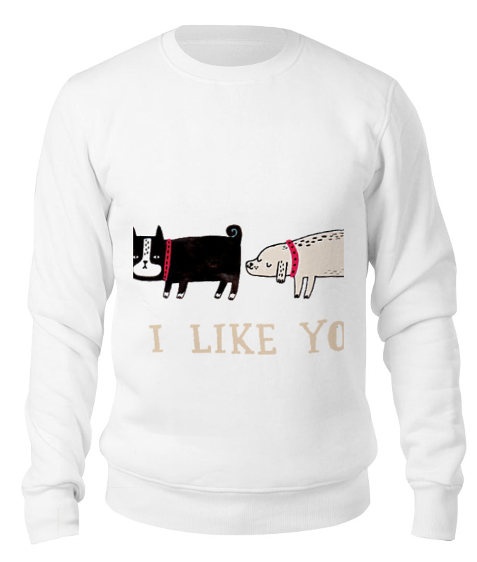 

Свитшот унисекс Printio I likeyou белый M, I likeyou