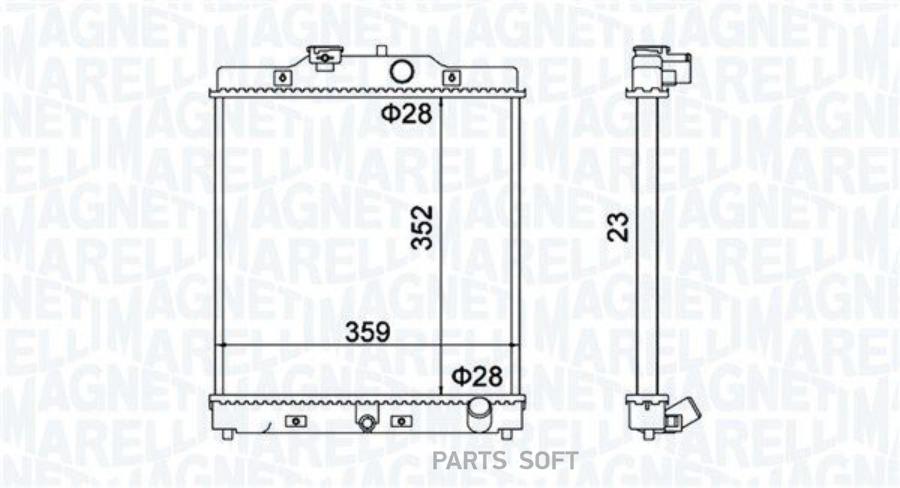 MAGNETI MARELLI 350213175100 Радиатор 352x347 7104₽