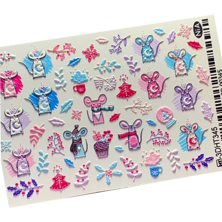 

3D-слайдер Anna Tkacheva HT №345 Животные. Мышки, Разноцветный