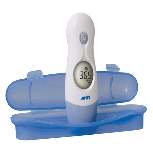Термометр инфракрасный A&D DT-635, белый, AND, белый; голубой, пластик  - купить