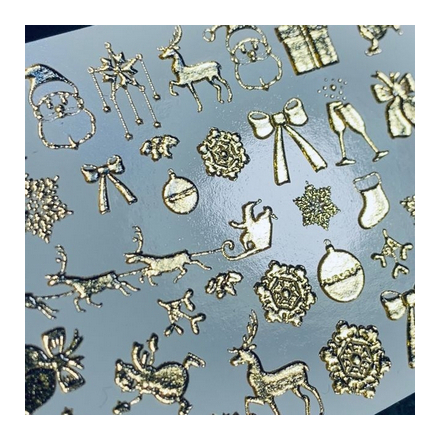 

3D-слайдер Anna Tkacheva Gold Crystal №86 Новый год. Рождество, Золотистый