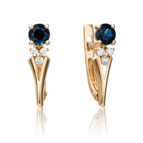 

Серьги из золота PLATINA jewelry 02-0439, сапфир, 02-0439