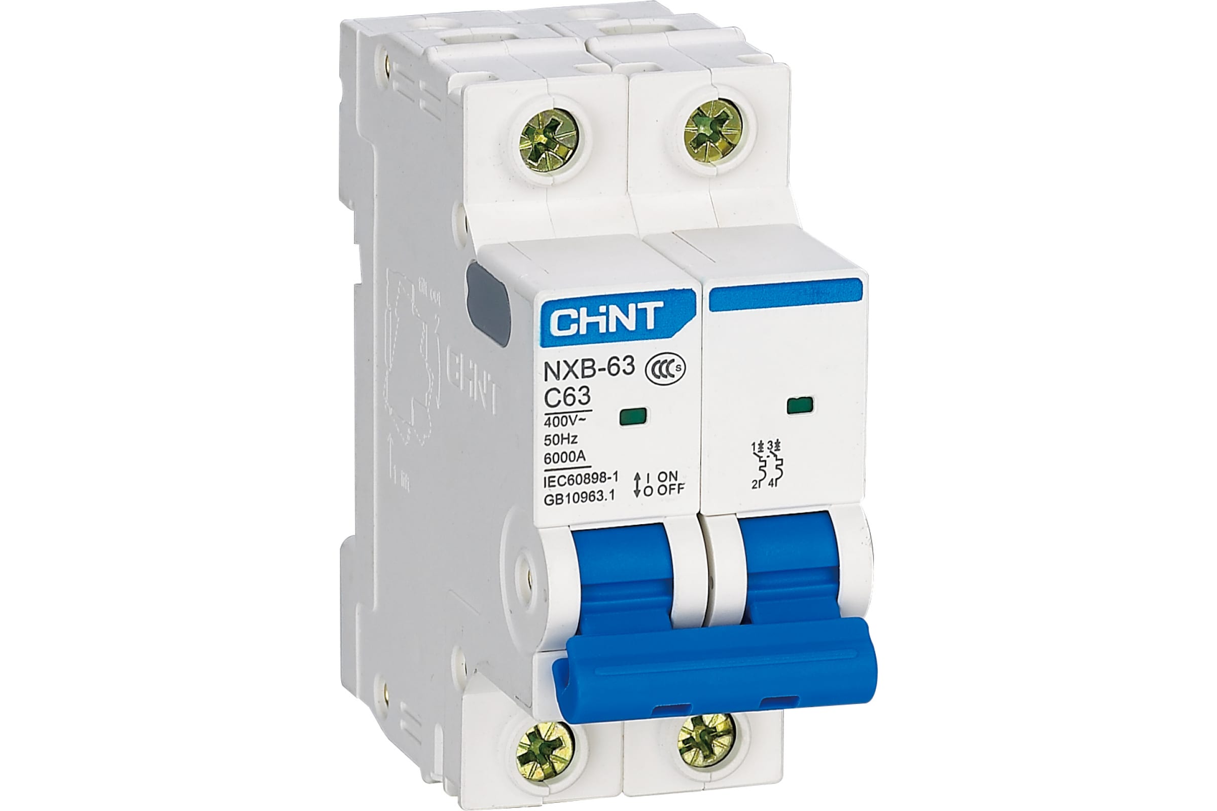 

CHINT Авт. выкл. NXB-63S 2P 20А 4.5kA х-ка C R 296789