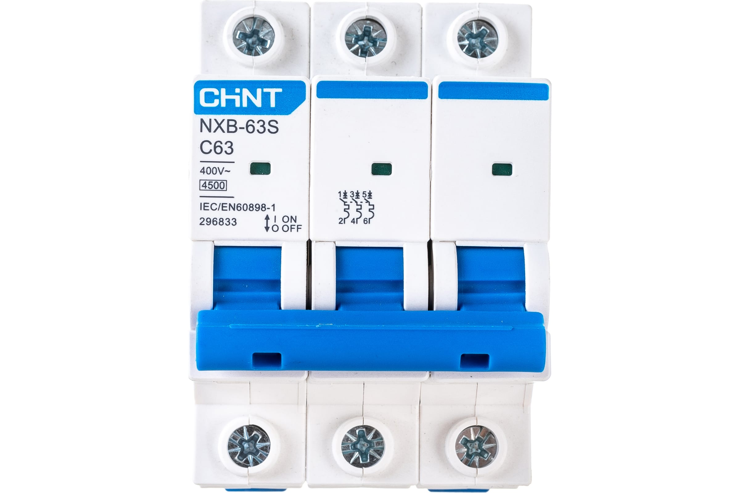 

CHINT Авт. выкл. NXB-63S 3P 63А 4.5kA х-ка C R 296833