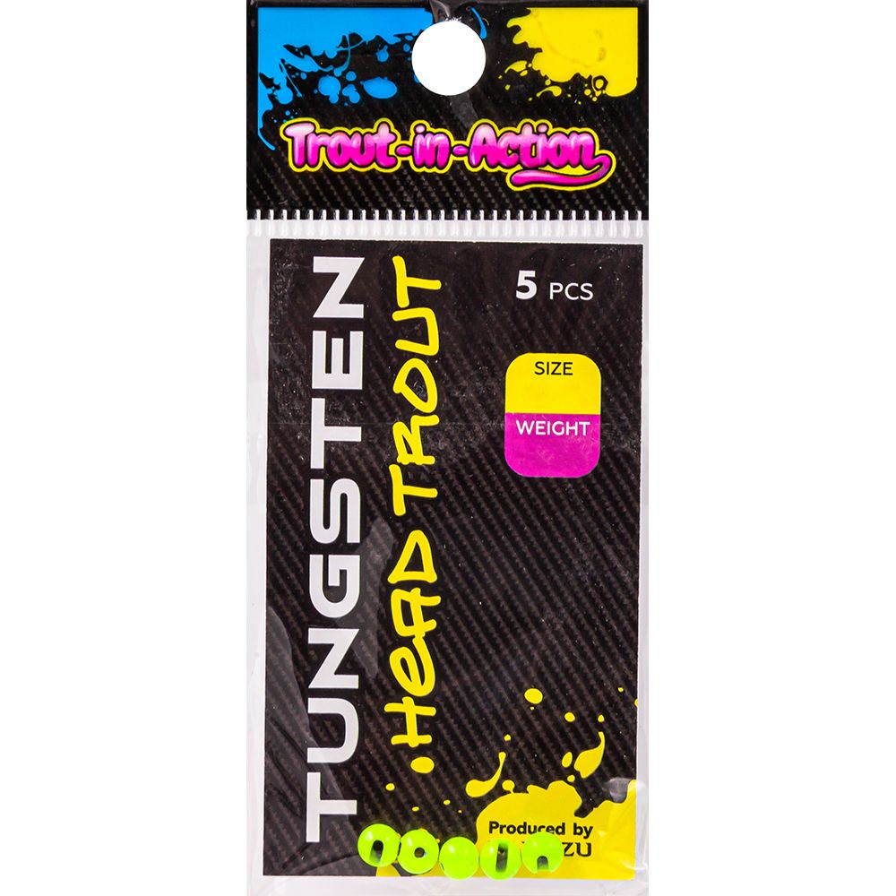 Вольфрамовая головка Namazu PRO TIA TUNGSTEN HEAD TROUT 01гр 24мм цв Шартрез Fluo 5шт 365₽