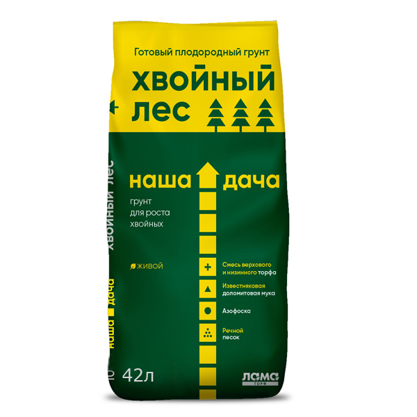 фото Грунт для хвойных растений "хвойный лес" наша дача, 42 л