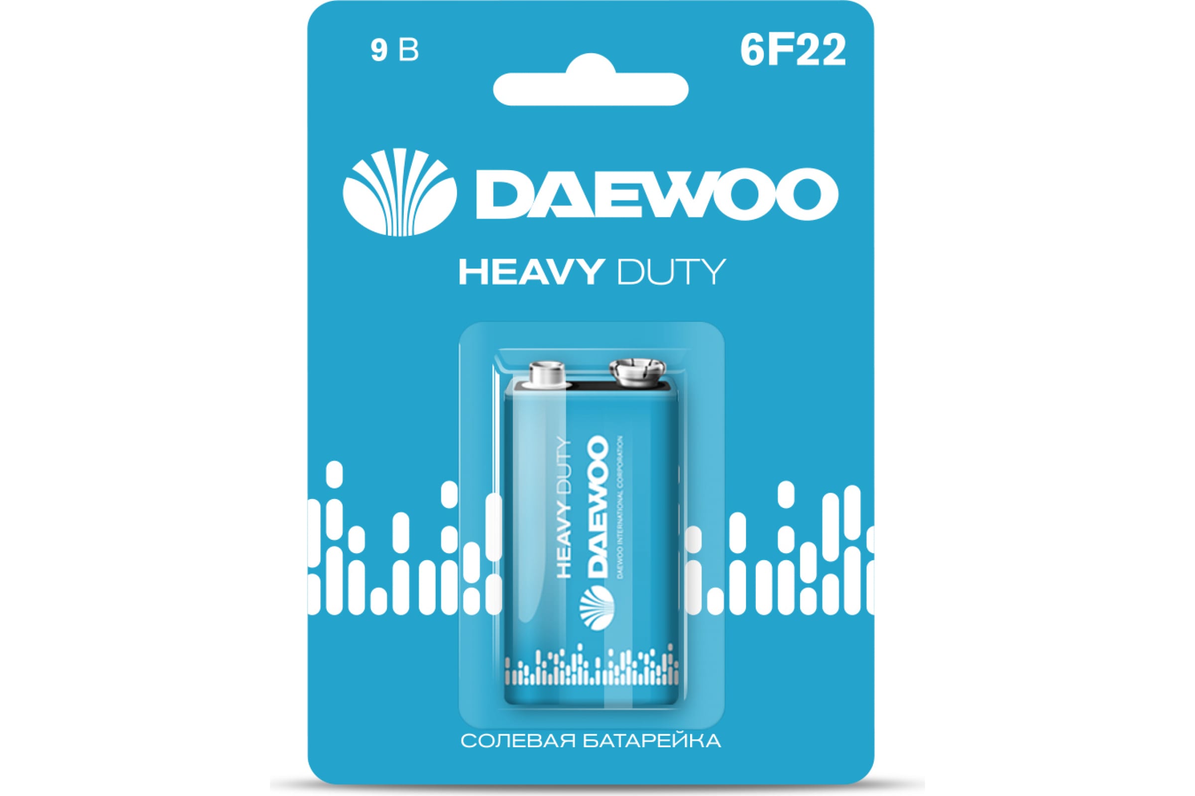 Daewoo Солевая батарейка 6F22 Heavy Duty BL-1 5029248