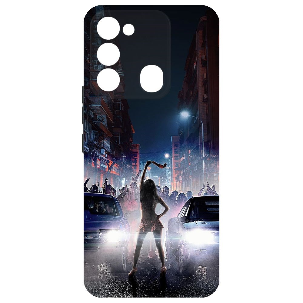 

Чехол-накладка Krutoff Soft Case Форсаж. Стритрейсинг для TECNO Spark 8C черный