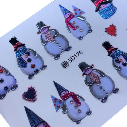 Купить 3D-слайдер Anna Tkacheva Crystal HT №176 Снеговики. Новый год