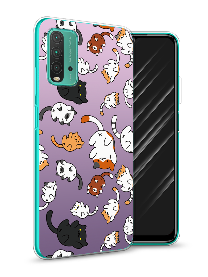 

Чехол Awog на Xiaomi Redmi 9T "Котопад", Разноцветный, 39850-7