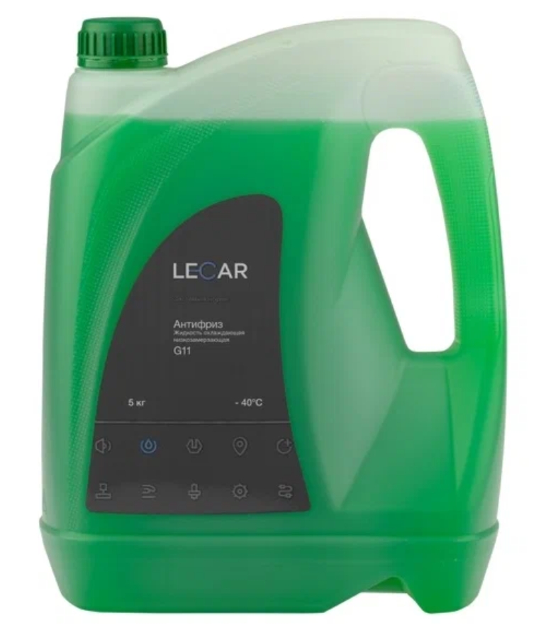 LECAR LECAR000021210 Антифриз LECAR G11 (зеленый), 5 кг., канистра
