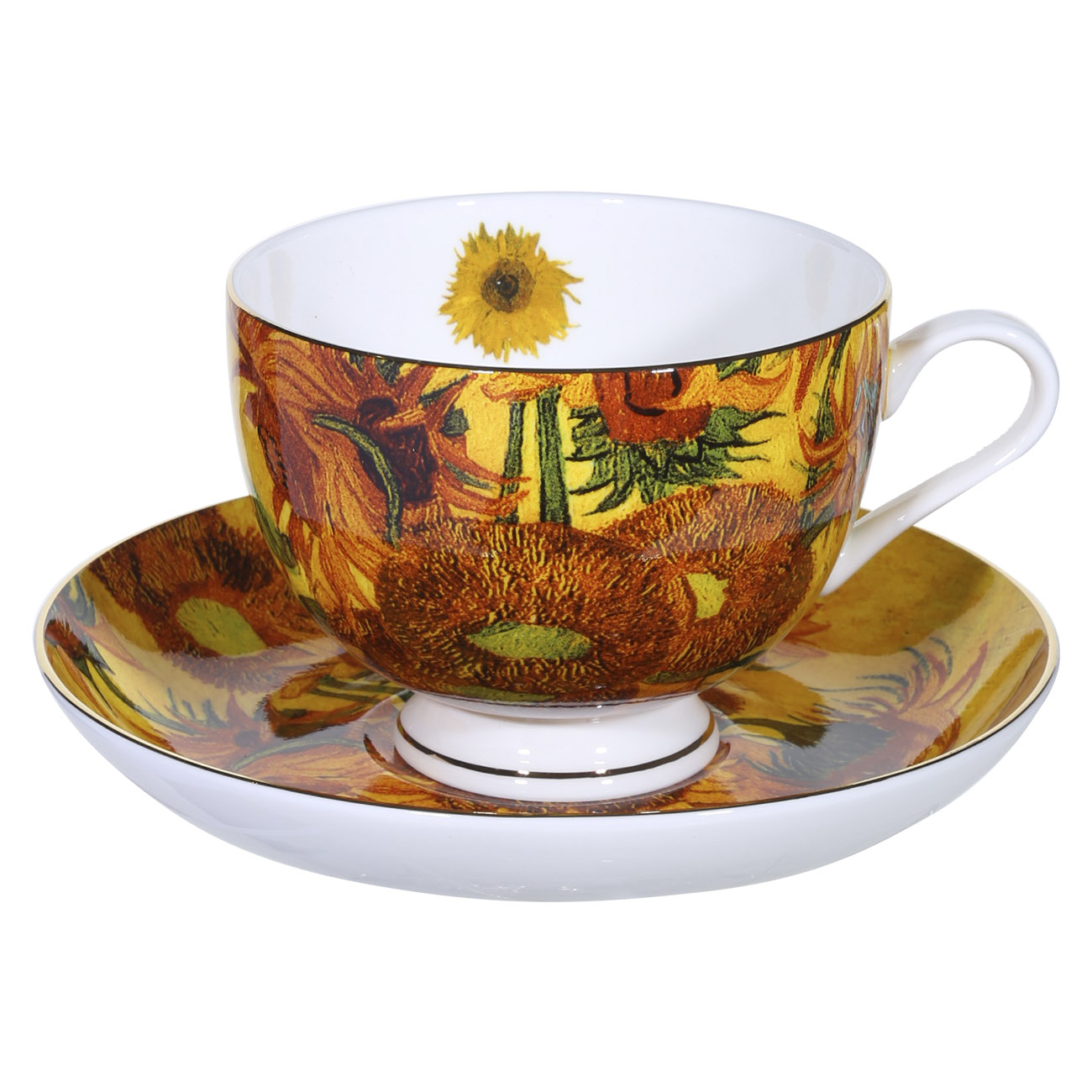 

Пара чайная, 1 перс, 2 пр, 210 мл, фарфор F, Подсолнуxи, Ван Гог, Art sunflowers, Разноцветный
