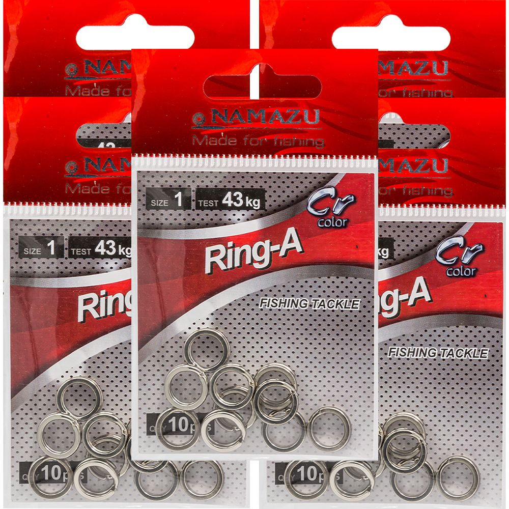 

Заводное кольцо Namazu RING-A, N-FT-RA1, 11.5 mm, 43 кг, (50 шт / 5 уп.), Серебристый, Кольца намазУ new