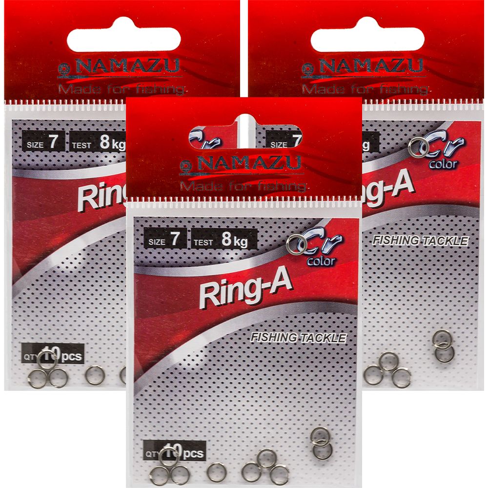 Заводное кольцо Namazu RING-A, N-FT-RA7, 5.6 mm, 8 кг, (30 шт / 3 уп.)