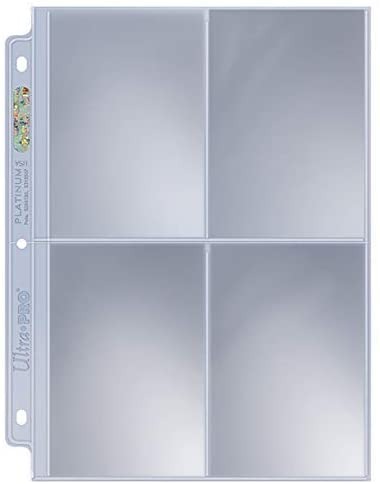 

упаковка c 25 листами ultra-pro platinum series hologram 4-pocket pages