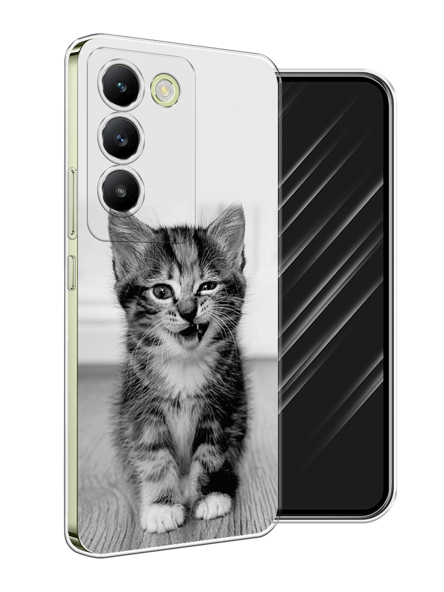 

Чехол Awog на Vivo V30 lite 4G "Подмигивающий котенок", Черный;серый, 2610350-1