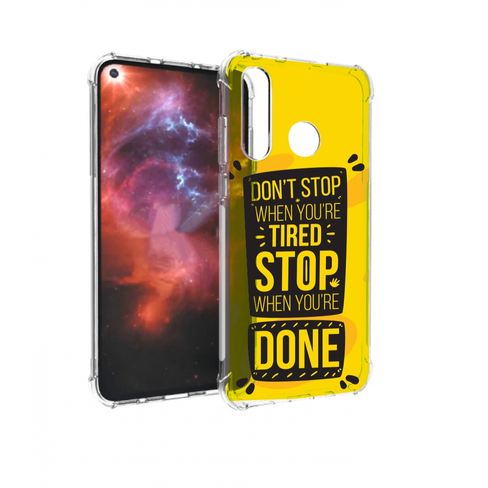

Чехол бампер MyPads yellow-done для Huawei Nova 4 противоударный, Прозрачный, Tocco