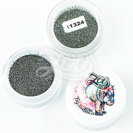 

Бульонки металлические Zoo Nail Art, черные, 0,6 мм