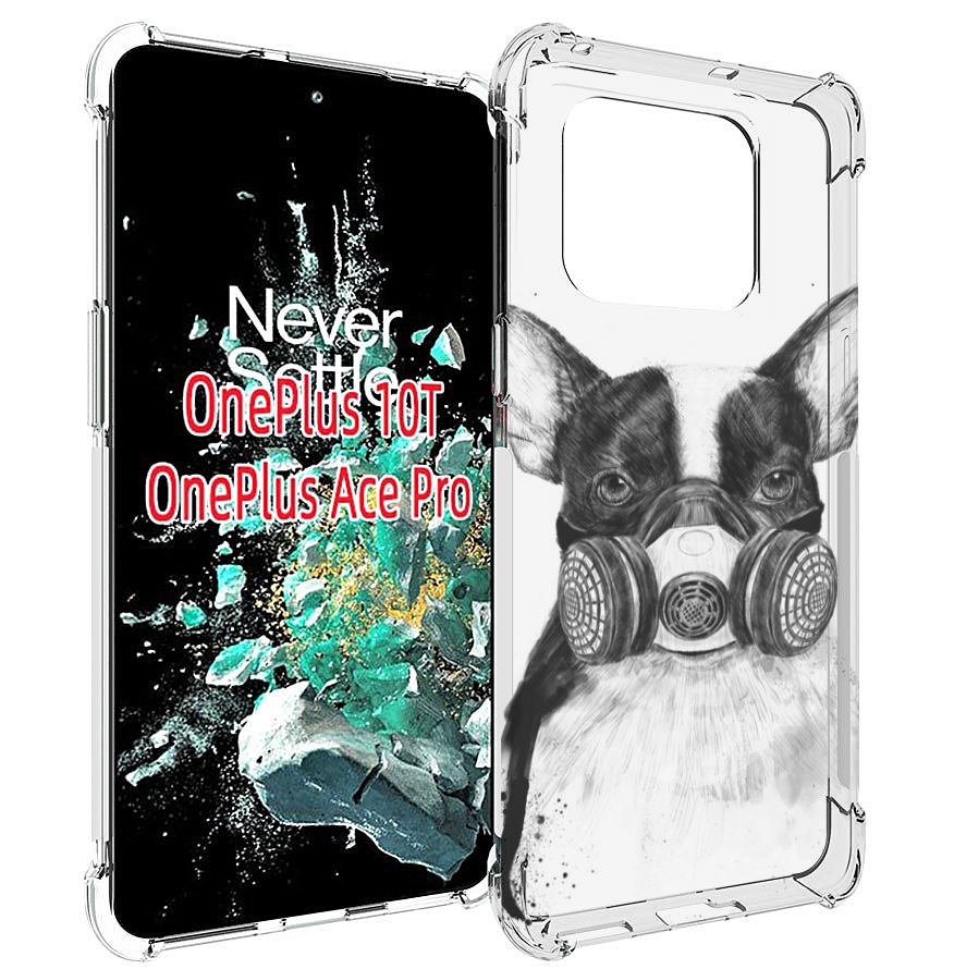 

Чехол MyPads Французский бульдог для OnePlus 10T, Прозрачный, Tocco